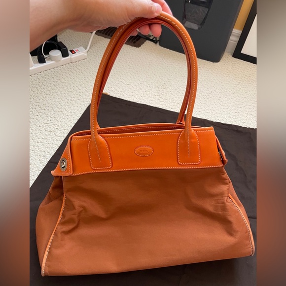 Authentic Vintage Tod’s Leather and Canvas Tote Bag - Picture 2 of 11